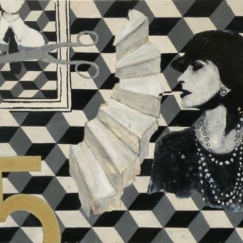Collages titled "Mademoiselle" by K.Rin, Original Artwork