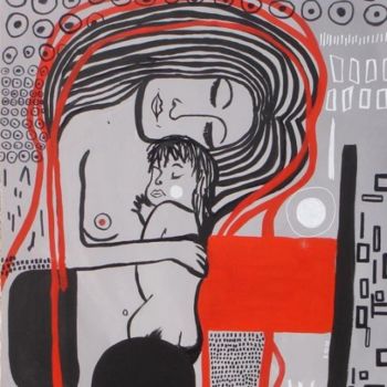 Collagen mit dem Titel "Età della vita" von K.Rin, Original-Kunstwerk