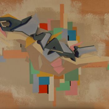 绘画 标题为“Colored rectangles…” 由Christophe Caniac, 原创艺术品, 丙烯