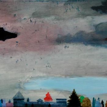 Painting titled "wolken 2" by Kris Duys, Original Artwork