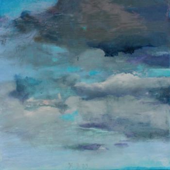 Schilderij getiteld "wolkenstudie" door Kris Duys, Origineel Kunstwerk