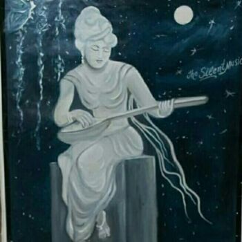 Painting titled "Silent music" by Krishna Art Gallery, Original Artwork, Oil