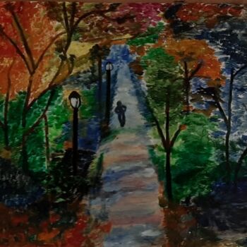Painting titled "Walking in forest i…" by Krishna Art Gallery, Original Artwork, Acrylic