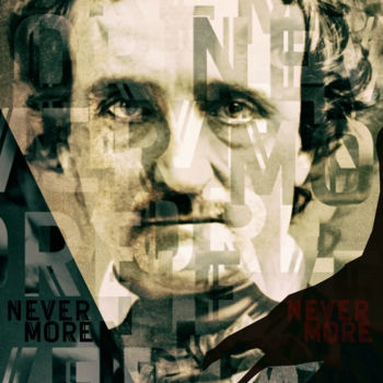 Arte digital titulada "Edgar-Allan-Poe" por Kmihov, Obra de arte original, Otro