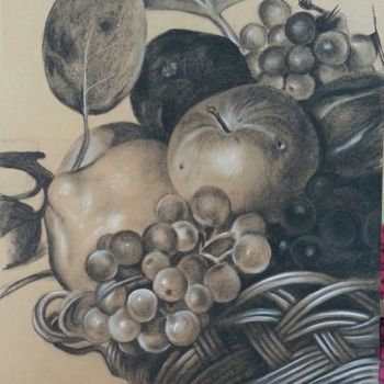 Рисунок под названием "Фрагмент репродукци…" - Кристина Люльчук, Подлинное произведение искусства, Древесный уголь