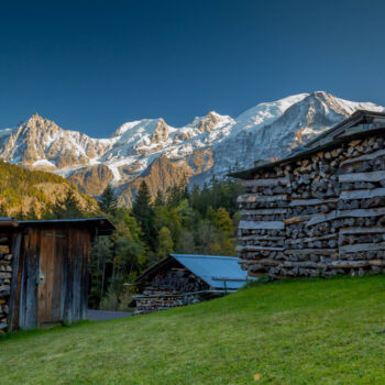 Photographie intitulée "Massif du Mont-Blanc" par Christophe Roussel, Œuvre d'art originale, Photographie numérique