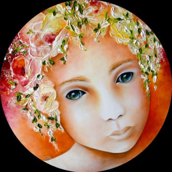 Картина под названием "Angeline" - Kristeen Van  Ryswyck, Подлинное произведение искусства, Масло