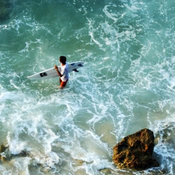 Fotografia zatytułowany „Surf in bali” autorstwa Kristel Genet, Oryginalna praca