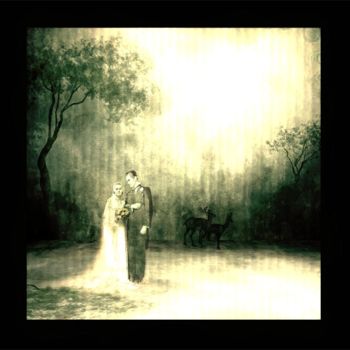 Arte digitale intitolato "Wedding rétro" da Kristel Genet, Opera d'arte originale, Pittura digitale