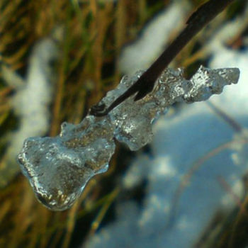 Fotografie getiteld "Iced Drop" door Kristian Serbak, Origineel Kunstwerk, Digitale fotografie