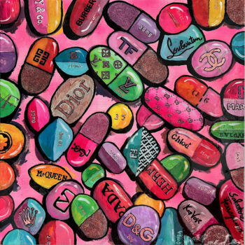 Pintura titulada "Designer Drugs" por Kristin Voss, Obra de arte original, Acrílico