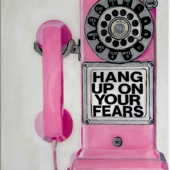 Painting titled "Don't Call Me" by Kristin Voss, Original Artwork, Acrylic