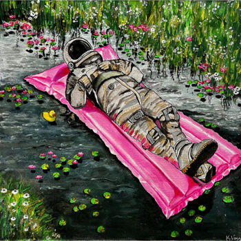 Pintura titulada "The Pond" por Kristin Voss, Obra de arte original, Acrílico