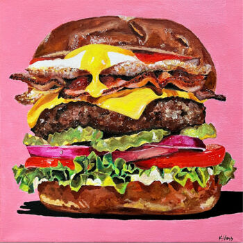 Painting titled "Eat Me" by Kristin Voss, Original Artwork, Acrylic