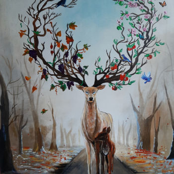 Painting titled "Благородство" by Kristina Sumkina, Original Artwork, Acrylic