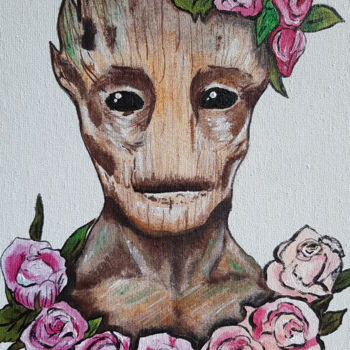 Painting titled "Groot" by Kristina Sumkina, Original Artwork, Acrylic