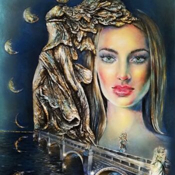 Painting titled "Ника" by Kristina Dobrynina, Original Artwork, Acrylic