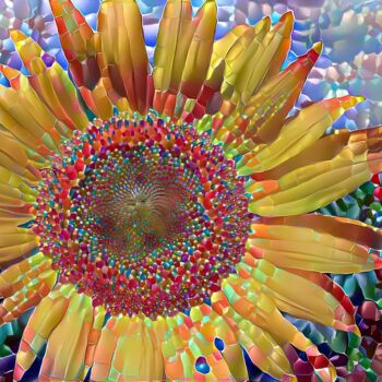 Digital Arts titled "If Sunflowers were…" by Kristina Ivanova, Original Artwork, Digital Painting
