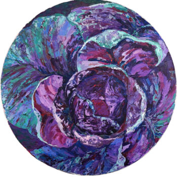 Pintura titulada "Сabbage flowers" por Kristina Kolesnikova, Obra de arte original, Oleo Montado en Bastidor de camilla de m…
