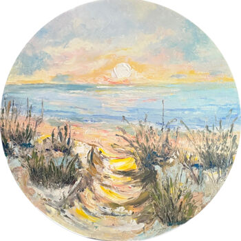 Peinture intitulée "morning sea" par Kristina Kolesnikova, Œuvre d'art originale, Huile