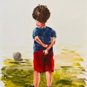 Ζωγραφική με τίτλο "My boy" από Kristina Kolesnikova, Αυθεντικά έργα τέχνης, Λάδι