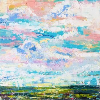 Painting titled "Sky bly" by Kristina Kolesnikova, Original Artwork, Oil