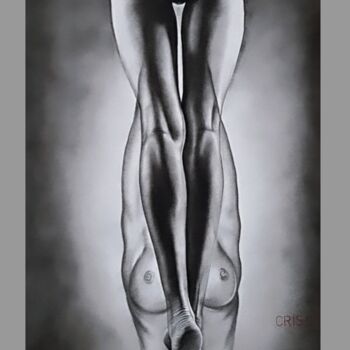 Картина под названием "Untitled" - Kristina Likhovitskaya (Cris.Om), Подлинное произведение искусства, Древесный уголь