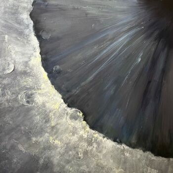 Картина под названием "Moon's eye" - Kristina Zhigacheva, Подлинное произведение искусства, Акрил