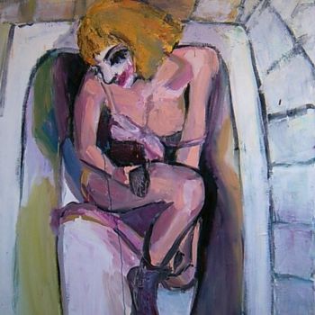 "girl in the bathroo…" başlıklı Tablo Kristina Kovacevic tarafından, Orijinal sanat