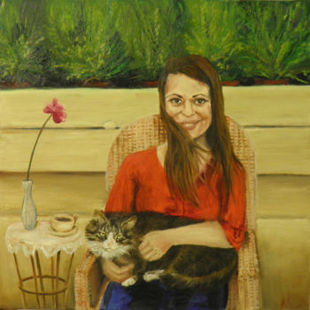 Painting titled "Maria" by Kristina Stuokaite, Original Artwork