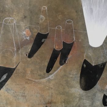 Картина под названием "Beaver’s tailes sun…" - Kristine Abika, Подлинное произведение искусства, Акрил