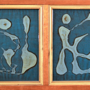 "(id)eograms For Tra…" başlıklı Heykel Kristopher Lionel tarafından, Orijinal sanat, Ahşap Ahşap panel üzerine monte edilmiş