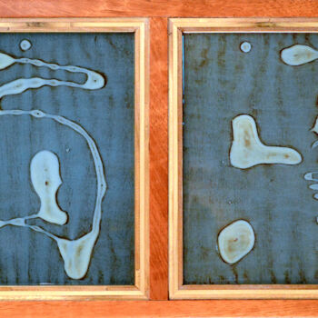 Sculpture titled "(id)eograms For Tra…" by Kristopher Lionel, Original Artwork, Wood Mounted on Wood Panel