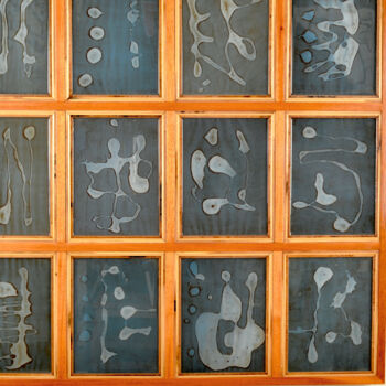 "(id)eograms For Tra…" başlıklı Heykel Kristopher Lionel tarafından, Orijinal sanat, Ahşap Ahşap panel üzerine monte edilmiş