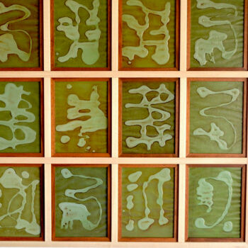 Scultura intitolato "(id)eograms For Tra…" da Kristopher Lionel, Opera d'arte originale, Legno Montato su Pannello di legno