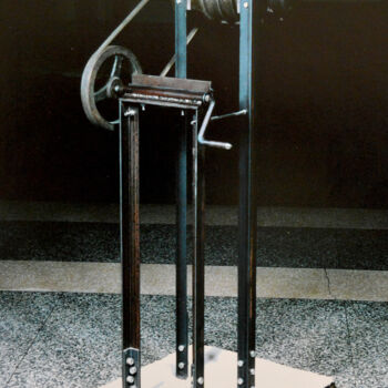 Sculpture titled "Breathing Machine" by Kristopher Lionel, Original Artwork, Metals