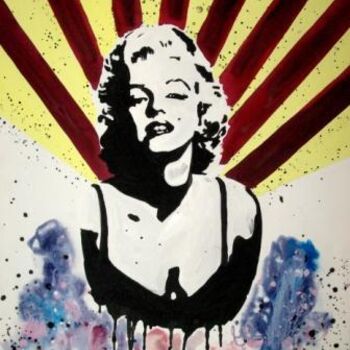 Malerei mit dem Titel "Marilyn Monroe" von Krisztina Papp, Original-Kunstwerk, Öl