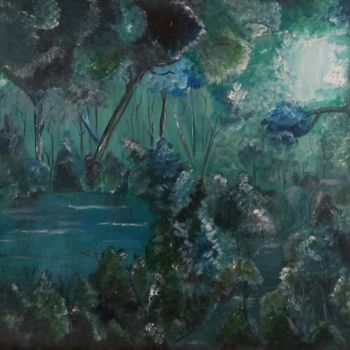 Painting titled "Sweet Tranquility" by Anna Kritikou, Original Artwork, Acrylic