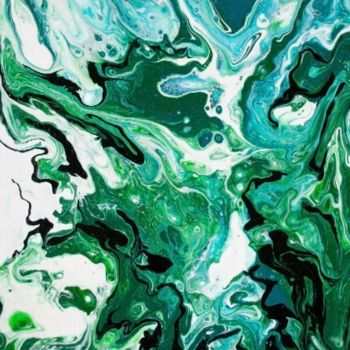Картина под названием "Emerald" - Anastasiya Krokhmal ( Art Kroha), Подлинное произведение искусства, Акрил Установлен на ка…