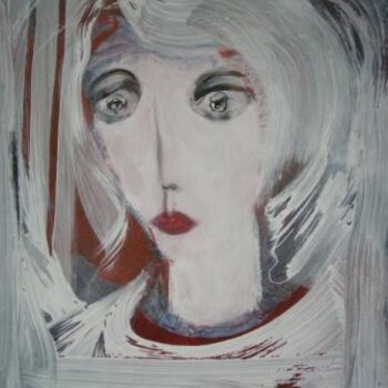 Pittura intitolato "femme médusée" da Agnan Kroichvili, Opera d'arte originale