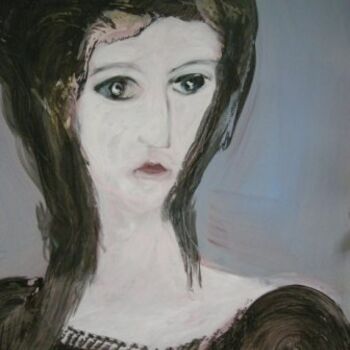 Painting titled "femme théâtrale" by Agnan Kroichvili, Original Artwork