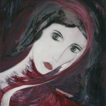 Painting titled "femme blessée" by Agnan Kroichvili, Original Artwork