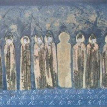 Pintura intitulada "Vers d'autres cieux" por Agnan Kroichvili, Obras de arte originais, Acrílico