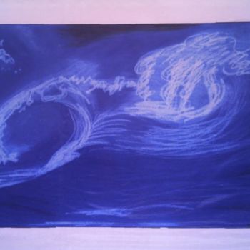 Painting titled "La vague" by Couettecouette, Original Artwork