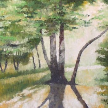 Peinture intitulée "FORET A PSZCZYNA" par Kromka, Œuvre d'art originale