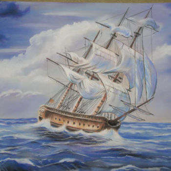 Dessin intitulée "voilier" par Kromka, Œuvre d'art originale