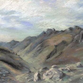 Disegno intitolato "pyrenees" da Kromka, Opera d'arte originale