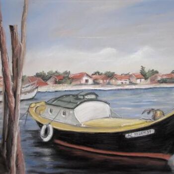 Desenho intitulada "bassin d'arcachon" por Kromka, Obras de arte originais