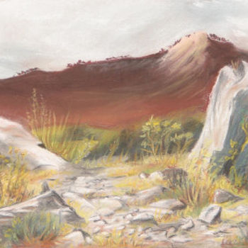 图画 标题为“paysage de montagne…” 由Kromka, 原创艺术品