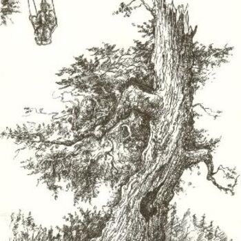 Drawing titled "arbre imaginaire 1" by Kromka, Original Artwork